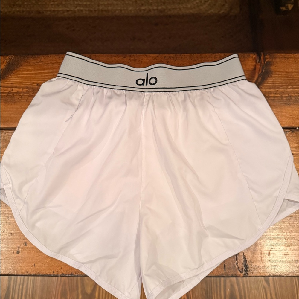 ALO Yoga White Athletic Shorts